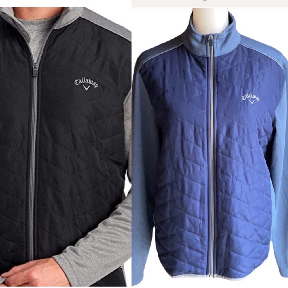 Callaway Mens Quilted Full Zip Opti-Shield Golf Jacket S